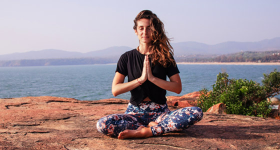 Yoga Retreats India sunset meditation